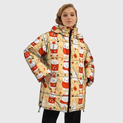 Куртка зимняя женская New year bears, цвет: 3D-светло-серый — фото 2