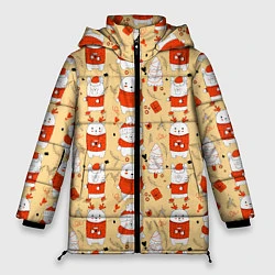 Куртка зимняя женская New year bears, цвет: 3D-светло-серый