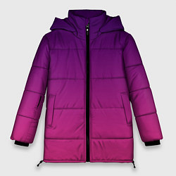 Куртка зимняя женская Фиолетово малиновый градиент, цвет: 3D-красный