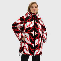 Куртка зимняя женская Геометрическая абстракция, цвет: 3D-красный — фото 2