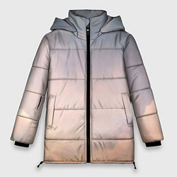 Куртка зимняя женская Мистические облака среди гор, цвет: 3D-черный