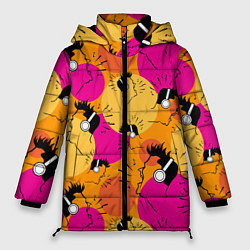 Куртка зимняя женская Меломаны кричат, цвет: 3D-черный