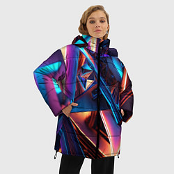 Куртка зимняя женская Преломление заостренных линий, цвет: 3D-светло-серый — фото 2