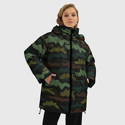 Куртка зимняя женская Камуфляж хакки, цвет: 3D-светло-серый — фото 2