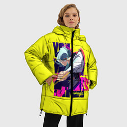 Куртка зимняя женская Киберпанк Бегущие по краю - Люси, цвет: 3D-черный — фото 2