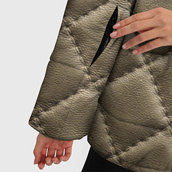 Куртка зимняя женская Стёганая кожа - fashion texture, цвет: 3D-красный — фото 2