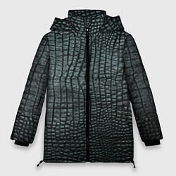 Куртка зимняя женская Кожа крокодила - fashion, цвет: 3D-светло-серый