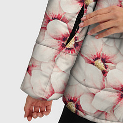 Куртка зимняя женская Нежность цветов, цвет: 3D-черный — фото 2