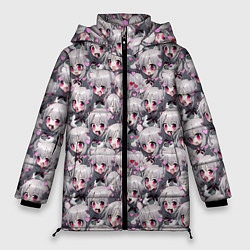 Куртка зимняя женская Любовь и ахегао, цвет: 3D-светло-серый