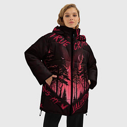 Куртка зимняя женская Тру Крайм на День Святого Валентина, цвет: 3D-красный — фото 2
