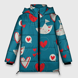 Куртка зимняя женская Корабль любви, цвет: 3D-черный
