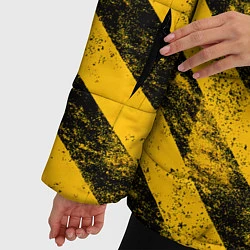 Куртка зимняя женская WARNING - желто-черные полосы, цвет: 3D-светло-серый — фото 2