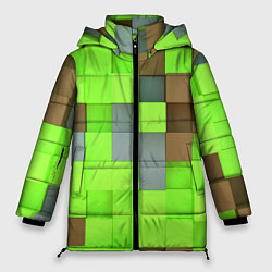 Куртка зимняя женская Никита майнкрафт, цвет: 3D-светло-серый