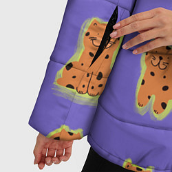 Куртка зимняя женская Принт с леопардами, цвет: 3D-черный — фото 2