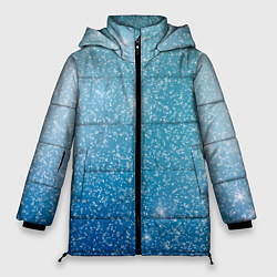 Куртка зимняя женская Снег, туман и блёстки, цвет: 3D-черный