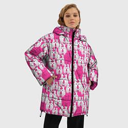 Куртка зимняя женская Пары сердечные, цвет: 3D-светло-серый — фото 2