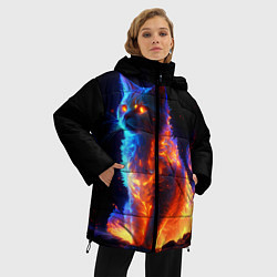 Куртка зимняя женская Огненная кошка, цвет: 3D-черный — фото 2