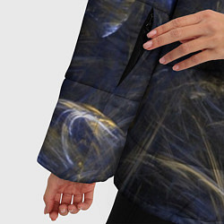 Куртка зимняя женская Синяя абстракция, цвет: 3D-светло-серый — фото 2