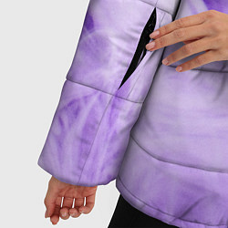 Куртка зимняя женская Абстрактный фиолетовый облачный дым, цвет: 3D-красный — фото 2