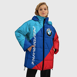 Куртка зимняя женская Bmw - m colors, цвет: 3D-светло-серый — фото 2