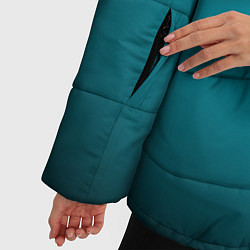 Куртка зимняя женская Темно-бирюзовый градиент, цвет: 3D-черный — фото 2