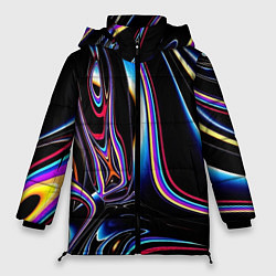 Куртка зимняя женская Черный глянец, цвет: 3D-светло-серый