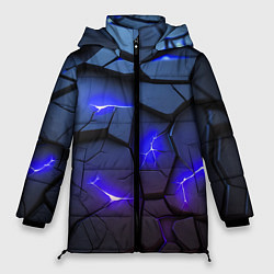 Куртка зимняя женская Светящаяся синяя лава, цвет: 3D-красный