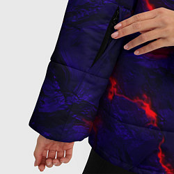 Куртка зимняя женская Абстракция -лава, цвет: 3D-красный — фото 2