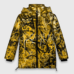 Куртка зимняя женская Желтый хаос, цвет: 3D-черный