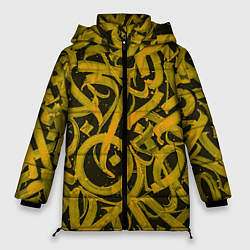Куртка зимняя женская Gold Calligraphic, цвет: 3D-черный