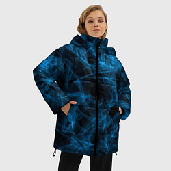 Куртка зимняя женская Синий дым текстура, цвет: 3D-светло-серый — фото 2