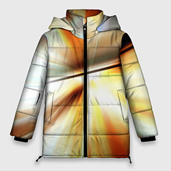 Куртка зимняя женская Абстрактные светлые лучи из тени, цвет: 3D-красный