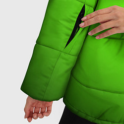 Куртка зимняя женская Кислотный зеленый с градиентом, цвет: 3D-черный — фото 2
