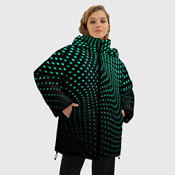 Куртка зимняя женская Изгибаемые точки, цвет: 3D-светло-серый — фото 2