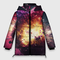 Куртка зимняя женская Теория взрыва, цвет: 3D-красный