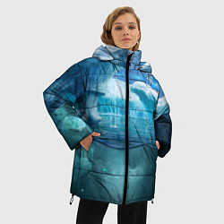 Куртка зимняя женская Subnautica - КРАБ на леднике, цвет: 3D-светло-серый — фото 2