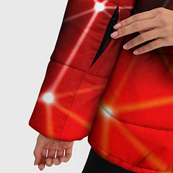 Куртка зимняя женская Digital triangle abstract, цвет: 3D-красный — фото 2