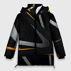 Куртка зимняя женская Спортивная геометрия полосы, цвет: 3D-светло-серый