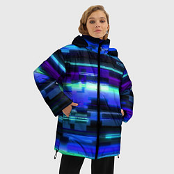 Куртка зимняя женская Модные помехи, цвет: 3D-красный — фото 2