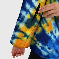 Куртка зимняя женская Tie dye стиль хиппи, цвет: 3D-светло-серый — фото 2