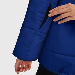 Куртка зимняя женская Полосы - триколор Россия: темно-синий, цвет: 3D-черный — фото 2