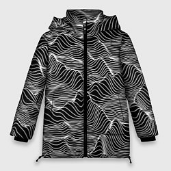 Куртка зимняя женская Авангардный растровый паттерн, цвет: 3D-светло-серый