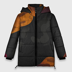 Куртка зимняя женская Необычный камуфляж, цвет: 3D-черный