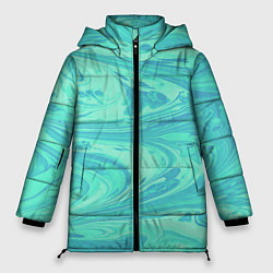 Куртка зимняя женская Голубой флюид арт, цвет: 3D-светло-серый