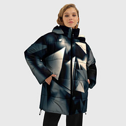 Куртка зимняя женская Dark abstraction, цвет: 3D-светло-серый — фото 2