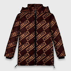 Куртка зимняя женская Word text patterns, цвет: 3D-черный