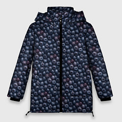 Куртка зимняя женская Сочная текстура из черники, цвет: 3D-светло-серый