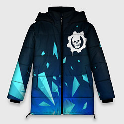 Куртка зимняя женская Gears of War взрыв частиц, цвет: 3D-черный