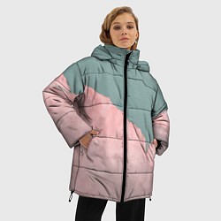 Куртка зимняя женская Облака и небо, цвет: 3D-светло-серый — фото 2