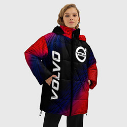 Куртка зимняя женская Volvo красный карбон, цвет: 3D-черный — фото 2